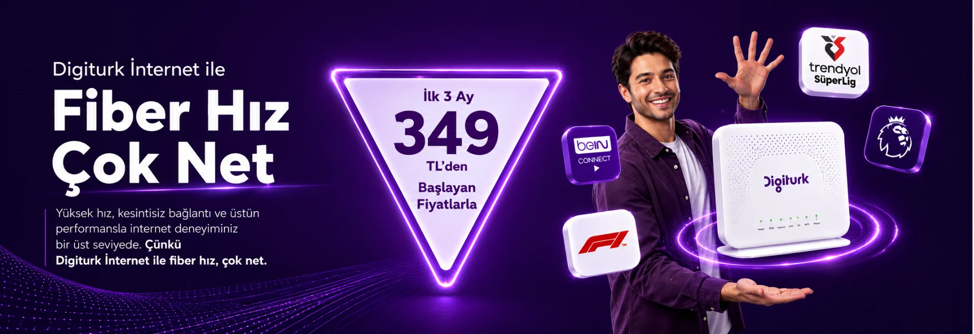 Digiturk İnternet ile fiber hız çok net — ilk 3 ay 349 TL’den başlayan fiyatlarla
